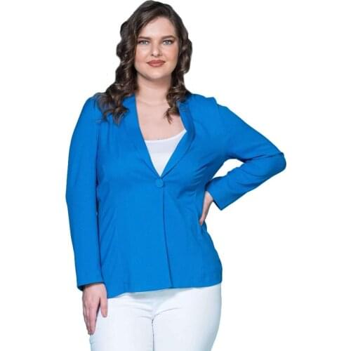 Hanezza Plus Size BLEZER CREPE JACKET
