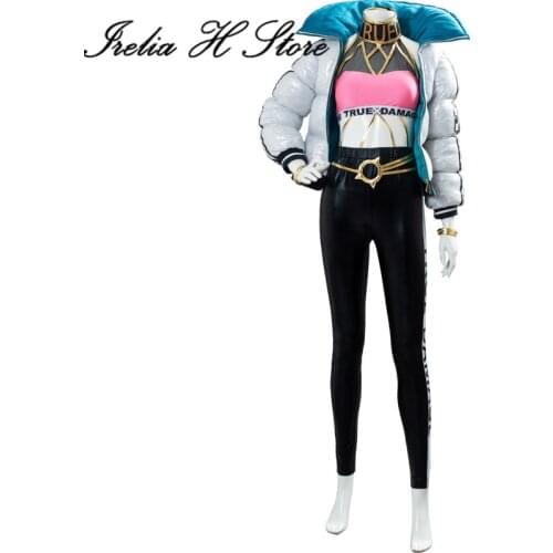 True Damage qiyana LOL Game Cosplay True Damage Qiyana Cosplay Costume Winter coat