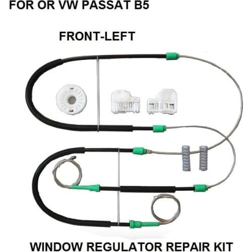 CAR WINDOW REGULATOR CLIP COMPLET SET KIT FOR VW PASSAT B5 ELECTRIC WINDOW REGULATOR REPAIR KIT FRONT-LEFT SIDE 1996-2005