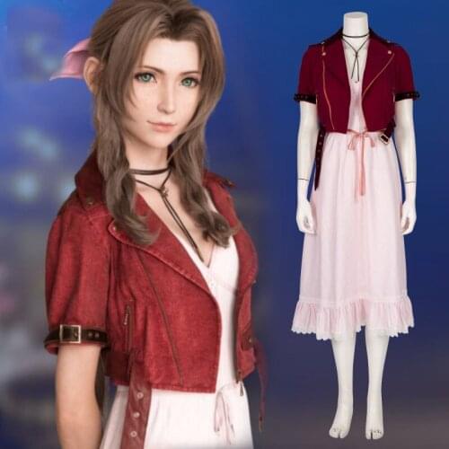 Game Final Fantasy VII Cosplay Aerith Gainsborough Costume Fancy Dress Skirt Halloween Costumes For Women Carnival Adult Cosplay