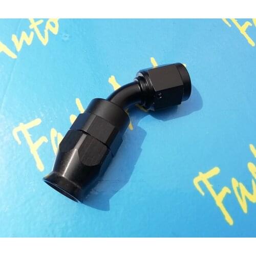 Reusable AN -6 AN6 -6an Fittings Adaptor PTFE 45 degree 45degree Swivel Hose End fitting