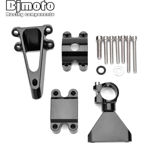 BJMOTO Motorcycle CNC Damper Steering Stabilize Bracket Mounting Steer Support Holder Kit For HONDA CBR600 F4i 1999-2004