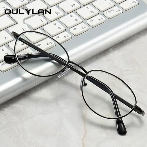 Oulylan Oval Reading Glasses Women Men Anti Blue-light Presbyopia Eyeglasses Computer Eyewear +1.0 1.5 2.0 2.5 3.0 3.5