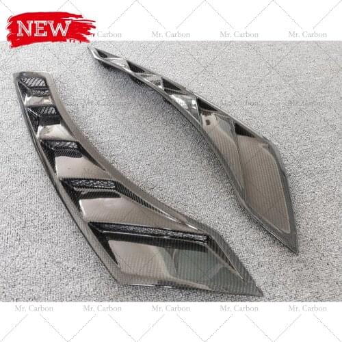 FOR NISSAN 370Z Z34 NISMO-STYLE CARBON FIBER FRONT BUMPER SIDE VENTS TRIM TUNING PART FOR 370Z CARBON NIS FRONT AIR INTAKE DUCT