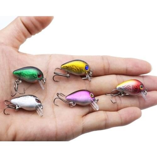 2pcs Mini Fishing Lure 3cm/2g Plastic Artificial Bait Swing Hard Bait Sea Fishing Long Shot Fishing Gear Fishing Supplies