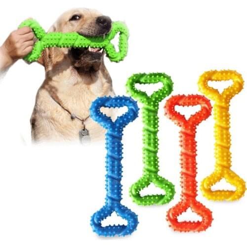 Durable Dog Chew Toys 13 Inch Bone Shape Chew Toy with Convex Design Strong Tug Toy for Aggressive Chewers
