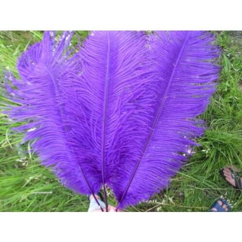 Manufacturers sell 50 pcs high quality purple ostrich feathers 20-22 inch 50-55 cm Wedding decoration