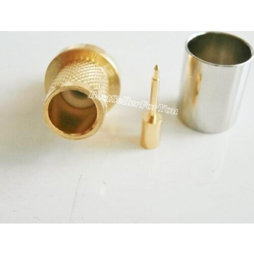 1Pcs SMA Connector Male Plug Crimp For RG5 RG6 LMR300 5D-FB Cable RF Connector