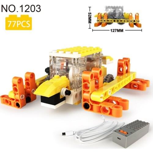 3D Animal Model Series Mechanical Design Principle Electric Turtle Toys Children STEM Educational Toys Compatible Major Brands