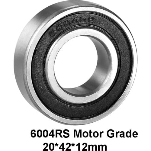 2pcs/lot 6004RS Motor Grade Deep Groove Ball Rolling Bearings 6004-RS 6004RS 20*42*12mm 20*42*12 High Quality Bearing Steel