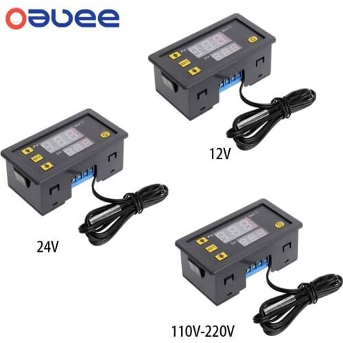 Oauee W3230 Digital Temperature Controller AC 110 220V DC 24V 20A 12V Thermostat With Heating Cooling Control Instrument