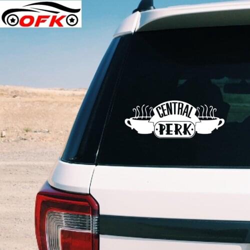 OFK Friend TV Show Vinyl Sticker Car Window Decor Water Bottle Decal,Central Perk Laptop Decals for Apple MacBook Pro/Air Decor