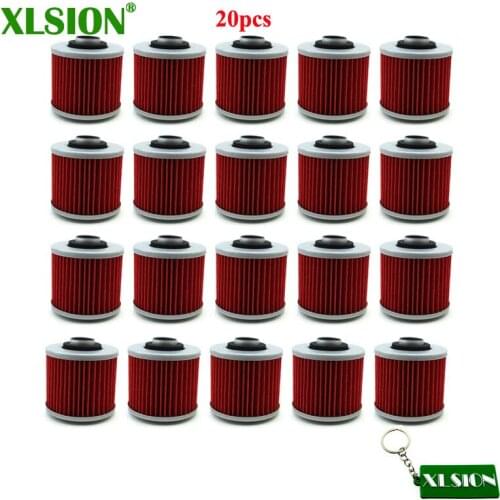 XLSION 20pcs Oil Filter For Yamaha XV250 XV500 XV 750 1000 Virago XV535 SR 250 500 XT 400 TT XT500 SRX400 YD250 SR500