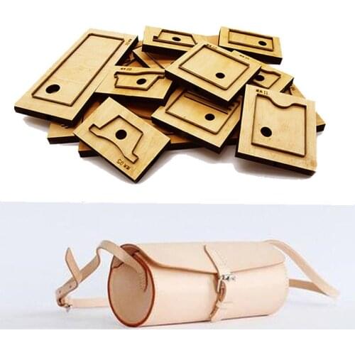 Japan Steel Blade Rule Die Cut Steel Punch Shoulder Bag Cutting Mold Wood Dies Cutter for Leather Crafts 240x110x110mm
