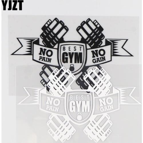 YJZT 17.9×10.8CM NO PAIN NO GAIN Vinyl Decal Car Sticker Modern Personality Decorates Black/Silver 4C-0411