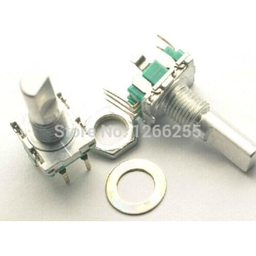 10pcs/lot Rotary encoder,code switch/EC11/ audio digital potentiometer,with switch,5Pin, handle length 20mm