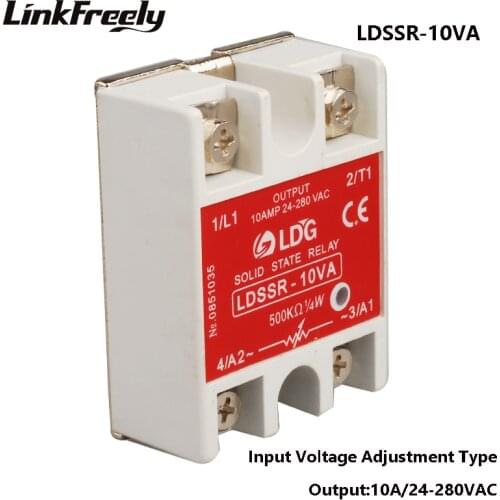 10pcs SSR-10VA/25VA/40VA VR to AC Relay Solid State SSR Voltage Regulator Input 110V/230V/400V AC Board Relay Switch 10A 25A 40A