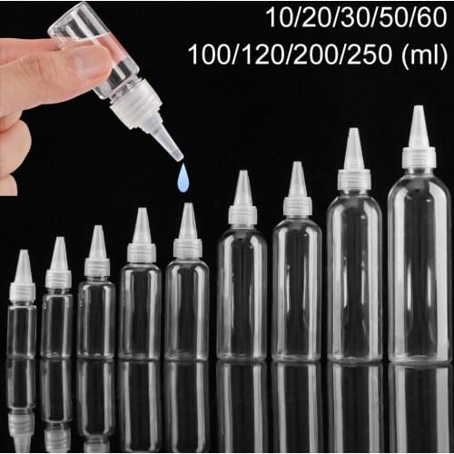 5Pcs 10-250ml Portable Empty Dropper Bottle with Childproof Cap Liquid Eye Ink Refillable Squeeze Bottle Travel Accessories