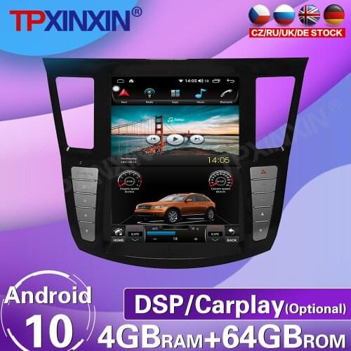 64G For Infiniti QX60 JX35 2012 - 2019 Android 10 Tesla Screen Car Radio Tape Recorder Multimedia Player GPS Navigation Carplay