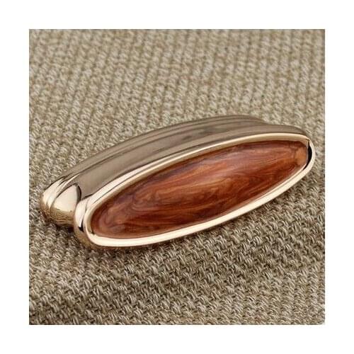 76mm Fashion deluxe furniture decorate handles rose gold drawer cabinet pull knob 3" amber dresser cupboard door handles pulls