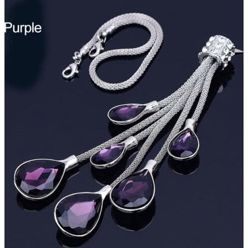 Car Interior Decoration accessories Auto Rear View Mirror Pendant rope and Crystal tassel Hanging Ornaments fashionable Pendants