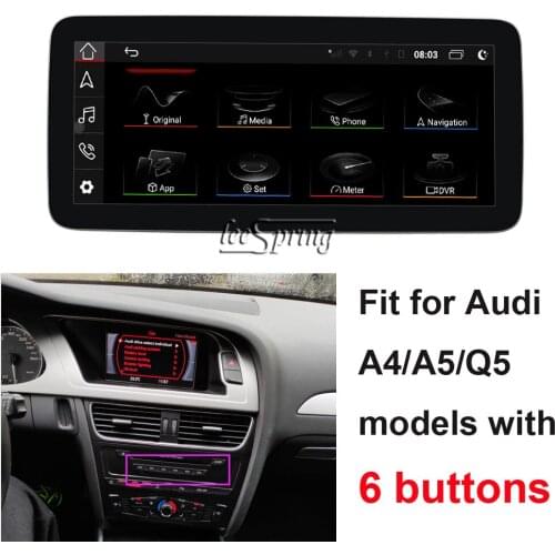 10.25 inch Android 10 system 8G 64G Car Multimedia Player Fit for Audi A4/A5/Q5 models with 6 buttons
