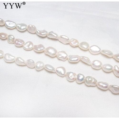 Natural Freshwater Pearl Beads Natural Pearl Irregular Rice Shape Beads For Jewelry Making DIY Bracelet Necklace White 7-8mm