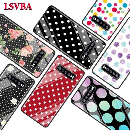 Polka Dots for Samsung Galaxy Note 10 9 8 Pro S10e S10 5G S9 S8 S7 Plus Super Bright Glossy Phone Case Cover