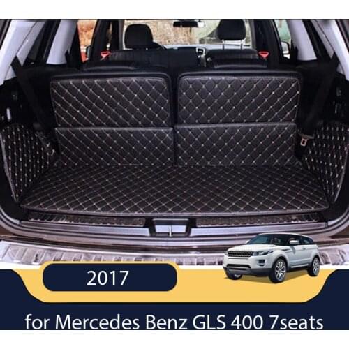 Good! Special trunk mats for Mercedes Benz GLS 400 7seats 2017 waterproof boot carpets cargo liner for GLS400 2016