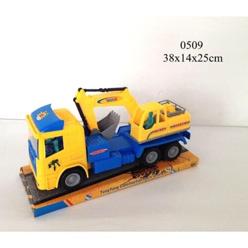 Toy Cars Intertial Dump Truck, Fire Ladder Truck Model Moveable Simulation Plastic Engineering Vehicle Machinery Truck Toys Gift