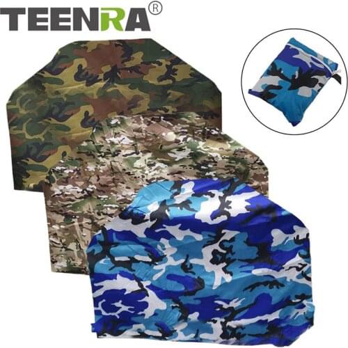 TEENRA Barbecue Cover 210D Waterproof Polyester Camouflage Series Oven Grill Dust-proof Cover Outdoor BBQ Accessories