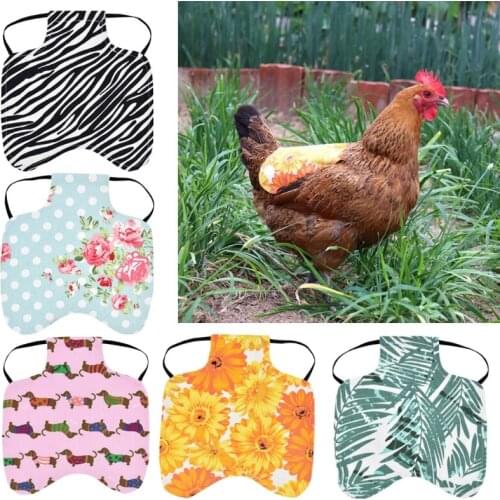 Chicken Saddle Hen Apron with Good Elasticity Straps Double-sided Print Protect Hens from Infection for Small Large Hens