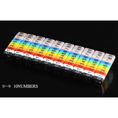 10 Colors wire marker,ID 0.7cm CAT6 Computer PC internet cable number marker wire assort Network wiring CAT6 TWIST PAIR