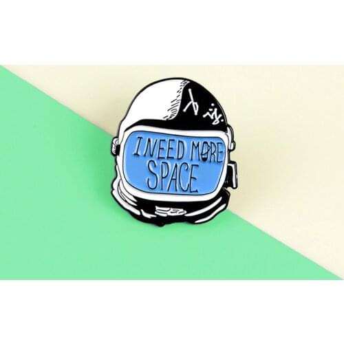 I Need More Space Astronaut Helmet Brooches