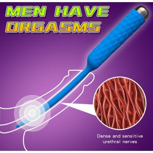 Man Nuo Strong Vibrator Horse Eye Stick Penis Massager Urethral Stimulation Soft Silicone Male Masturbator Penis Plug Cockring