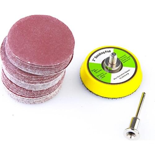 50pcs/pack 2 inches 50mm Sandpaper Mesh Number P60-P180 and 1piece Matching Sanding Pad
