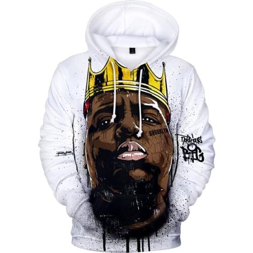 2020 New Fashion Men Hoodie Cosplay The Notorious B.I.G 3D Printed Harajuku Sweatshirt Unisex Casual Hoodies sudadera hombre