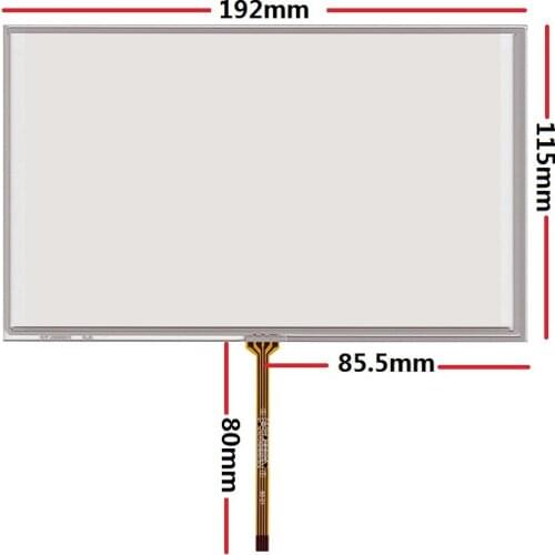 New 8 inch touch screen 192*115mm applicable to the original handwritten screen car screen upgrade to touch the outer screen