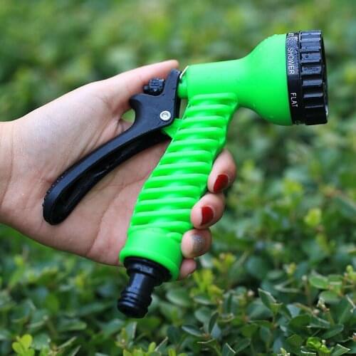 Plastic Adjustable Water Spray Gun Sprinkler Nozzle 7 Pattern Car Garden Washing Hose Watering Connector