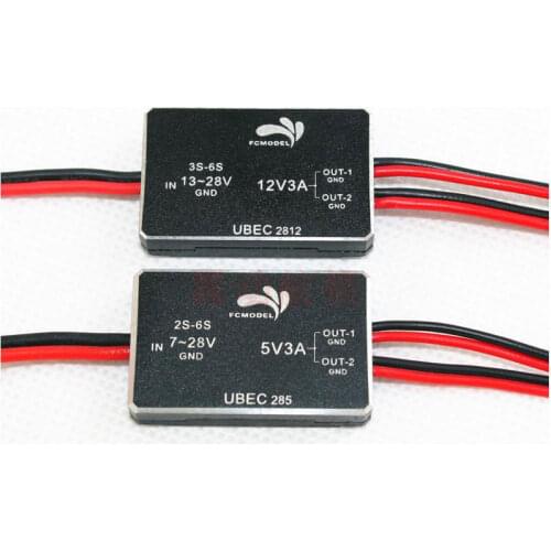 RC DC-DC Step-down Module 5V/12V 3A UBEC for Support 2-6S/3-6S Lipo Battery Fully Shielded Anti-interference Voltage Stabilizer