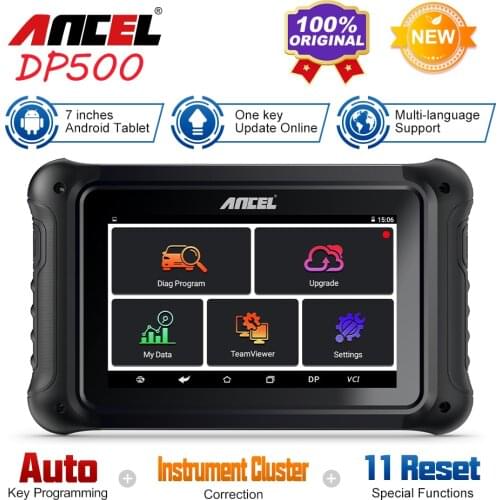 ANCEL DP500 Auto Key Programmer Cluster Calibration Car Diagnosis Tools Oil 11 Reset Immobilizer EEPROM Chip Read Obd2 Scanner