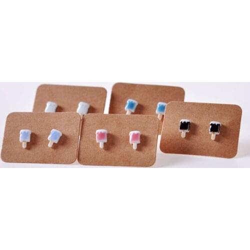 1 Pair Fashion Stud Earrings Healthy Stainless Steel Needle Ceramic Earrings For Women Girl , About 10mm