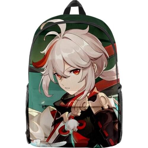 Genshin Impact Kaedehara Kazuha Teenager Boys Girl Schoolbag Backpack Men Women Cosplay Oxford Waterproof Travel Backpack