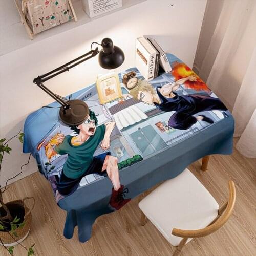 Anime My Hero Academia Tablecloth Dining Coffee Desk Waterproof Rectangular Midoriya Izuku Bakugou Katsuki Table Cloth for Party
