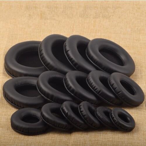 Replacement Black Round Ear Pads Cover Full Size Earpads for Universal Round Diameter 45mm -110mm Headphone