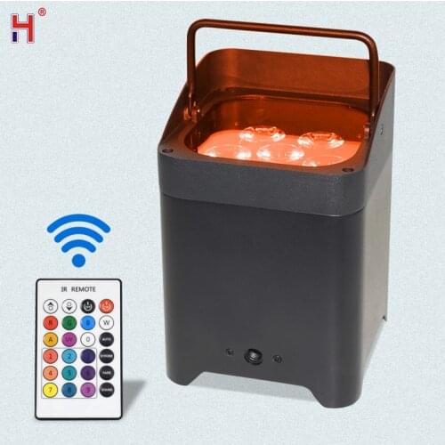 6X18W Led Par Stage Light RGBWAUV Disco Party Lights Lyre Wash Effect Dj Equipment Projector With Battery For Wedding Bar