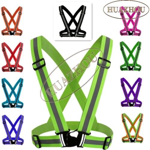 Reflective harness for night cycling reflective clothing,adjustable safety vest reflective elastic band bicycle riding equipment
