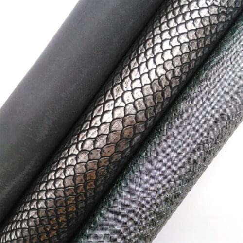 GREY Glitter Fabirc, Faux Leather Fabric, Weaving Synthetic Leather Fabric Sheets For Bow A4 21x29CM Twinkling Ming XM584