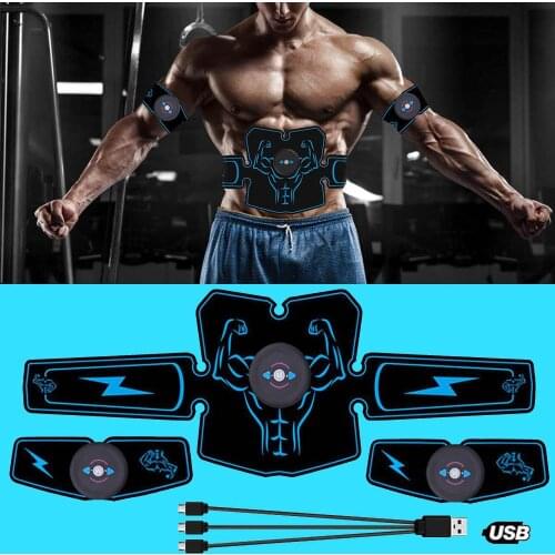 EMS Trainer Muscle Stimulator Massage Abdominal Belt Electrostimulation Body Abdomen Trainer Toner Home Gym Fitness Equipment