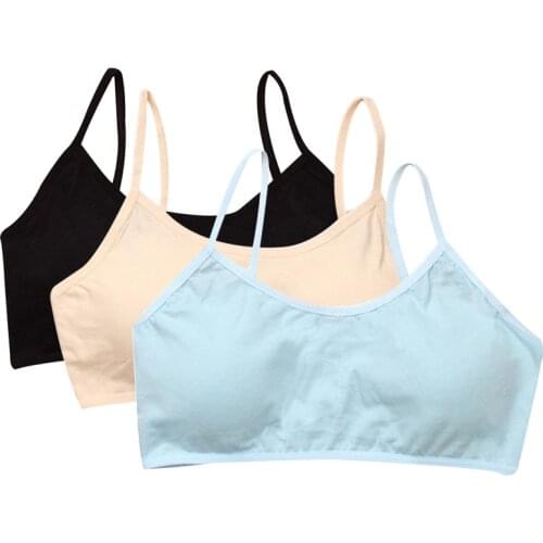 Young Girls Training Bra Teenage Brassiere Underwear Breathable Sports Bra Lingerie Thin Strap Tops Crop Puberty Clothing